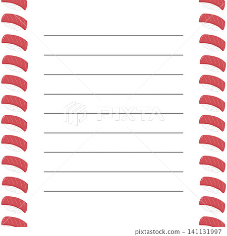 Tuna sushi letter Tuna sushi letter 141131997