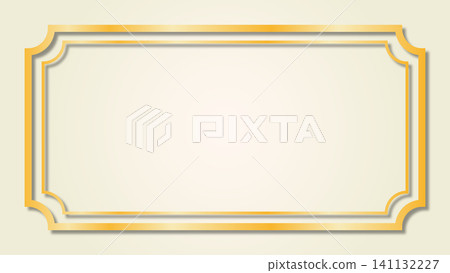 Luxurious gold-rimmed frame background, ivory, landscape orientation, 16:9 aspect ratio. Luxurious gold-rimmed frame background, ivory, landscape orientation, 16:9 aspect ratio. 141132227