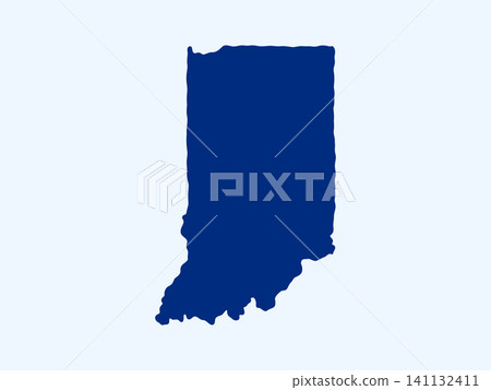 Doodle-style illustration of the Indiana state map, featuring the recognizable shape of Indiana in a simple, hand-drawn design. Doodle-style illustration of the Indiana state map, featuring the recognizable shape of Indiana in a simple, hand-drawn design. 141132411