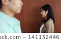 The image of a man and woman who don't get along. 141132446