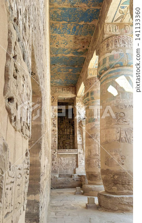 Medinet Habu, the mortuary temple of Ramesses III, located on the west bank of Luxor, Egypt. Medinet Habu, the mortuary temple of Ramesses III, located on the west bank of Luxor, Egypt. 141133360