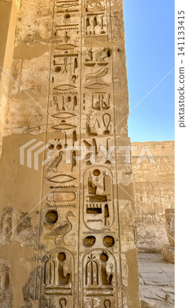 Medinet Habu, the mortuary temple of Ramesses III, located on the west bank of Luxor, Egypt. Medinet Habu, the mortuary temple of Ramesses III, located on the west bank of Luxor, Egypt. 141133415