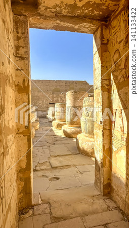 Medinet Habu, the mortuary temple of Ramesses III, located on the west bank of Luxor, Egypt. Medinet Habu, the mortuary temple of Ramesses III, located on the west bank of Luxor, Egypt. 141133422