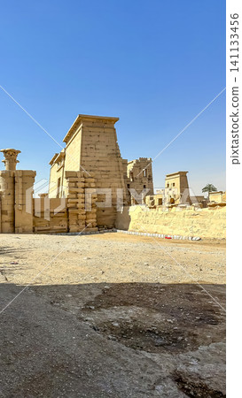 Medinet Habu, the mortuary temple of Ramesses III, located on the west bank of Luxor, Egypt. Medinet Habu, the mortuary temple of Ramesses III, located on the west bank of Luxor, Egypt. 141133456