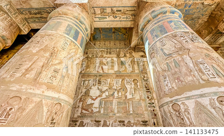 Medinet Habu, the mortuary temple of Ramesses III, located on the west bank of Luxor, Egypt. Medinet Habu, the mortuary temple of Ramesses III, located on the west bank of Luxor, Egypt. 141133475