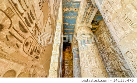 Medinet Habu, the mortuary temple of Ramesses III, located on the west bank of Luxor, Egypt. Medinet Habu, the mortuary temple of Ramesses III, located on the west bank of Luxor, Egypt. 141133476