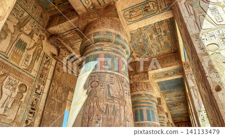 Medinet Habu, the mortuary temple of Ramesses III, located on the west bank of Luxor, Egypt. Medinet Habu, the mortuary temple of Ramesses III, located on the west bank of Luxor, Egypt. 141133479