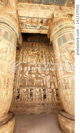 Medinet Habu, the mortuary temple of Ramesses III, located on the west bank of Luxor, Egypt. Medinet Habu, the mortuary temple of Ramesses III, located on the west bank of Luxor, Egypt. 141133502