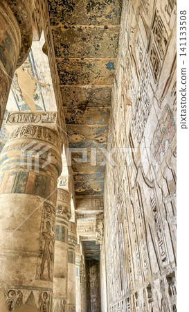 Medinet Habu, the mortuary temple of Ramesses III, located on the west bank of Luxor, Egypt. Medinet Habu, the mortuary temple of Ramesses III, located on the west bank of Luxor, Egypt. 141133508