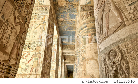 Medinet Habu, the mortuary temple of Ramesses III, located on the west bank of Luxor, Egypt. Medinet Habu, the mortuary temple of Ramesses III, located on the west bank of Luxor, Egypt. 141133510