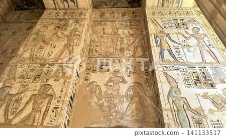 Medinet Habu, the mortuary temple of Ramesses III, located on the west bank of Luxor, Egypt. Medinet Habu, the mortuary temple of Ramesses III, located on the west bank of Luxor, Egypt. 141133517