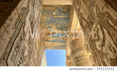 Medinet Habu, the mortuary temple of Ramesses III, located on the west bank of Luxor, Egypt. Medinet Habu, the mortuary temple of Ramesses III, located on the west bank of Luxor, Egypt. 141133522