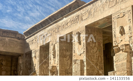 Medinet Habu, the mortuary temple of Ramesses III, located on the west bank of Luxor, Egypt. Medinet Habu, the mortuary temple of Ramesses III, located on the west bank of Luxor, Egypt. 141133556