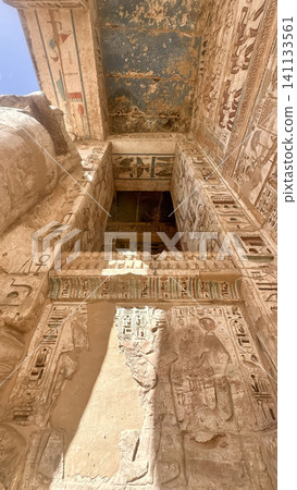 Medinet Habu, the mortuary temple of Ramesses III, located on the west bank of Luxor, Egypt. Medinet Habu, the mortuary temple of Ramesses III, located on the west bank of Luxor, Egypt. 141133561