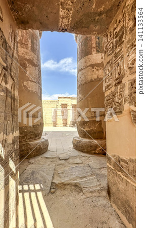 Medinet Habu, the mortuary temple of Ramesses III, located on the west bank of Luxor, Egypt. Medinet Habu, the mortuary temple of Ramesses III, located on the west bank of Luxor, Egypt. 141133564