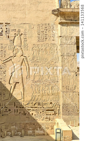 Medinet Habu, the mortuary temple of Ramesses III, located on the west bank of Luxor, Egypt. Medinet Habu, the mortuary temple of Ramesses III, located on the west bank of Luxor, Egypt. 141133568