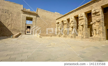 Medinet Habu, the mortuary temple of Ramesses III, located on the west bank of Luxor, Egypt. Medinet Habu, the mortuary temple of Ramesses III, located on the west bank of Luxor, Egypt. 141133588