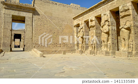 Medinet Habu, the mortuary temple of Ramesses III, located on the west bank of Luxor, Egypt. Medinet Habu, the mortuary temple of Ramesses III, located on the west bank of Luxor, Egypt. 141133589