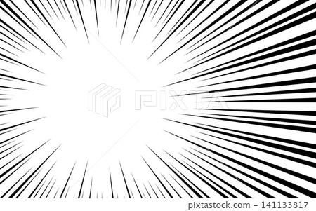 Comic book black and white radial lines background. Manga speed frame. Super hero action 141133817