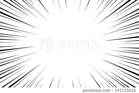 Comic book black and white radial lines background. Manga speed frame. Super hero action 141133818