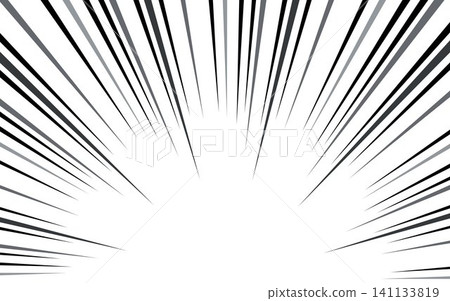 Comic book black and white radial lines background. Manga speed frame. Super hero action 141133819