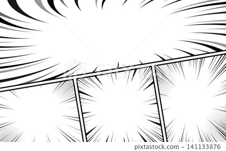 Anime comic book abstract frame with black pattern of superhero action lines. Anime comic book abstract frame with black pattern of superhero action lines. 141133876