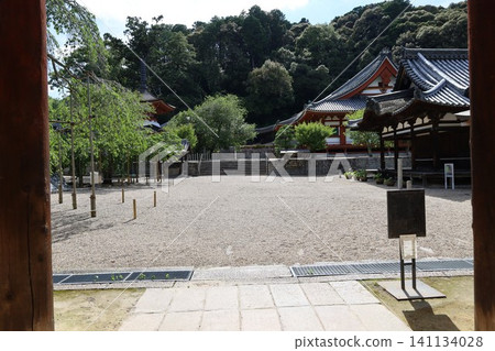 A view of the grounds of Kongoji Temple in Kawachinagano City, Osaka Prefecture. 141134028