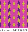 Retro 70s Geometric Diamond Seamless Pattern Background 141134174
