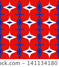 Retro 70s Geometric Diamond Seamless Pattern Background 141134180