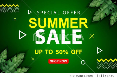 Summer Sale background for web banners, posters, online shopping ads, social media and networks, marketing materials. Summer Sale background for web banners, posters, online shopping ads, social media and networks, marketing materials. 141134239