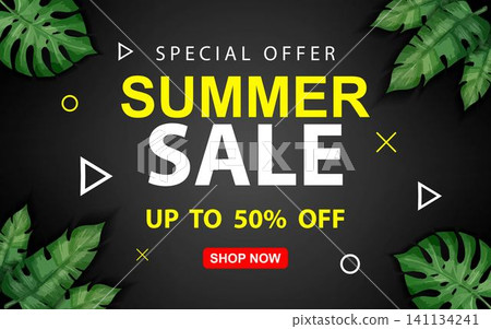 Summer Sale background for web banners, posters, online shopping ads, social media and networks, marketing materials. Summer Sale background for web banners, posters, online shopping ads, social media and networks, marketing materials. 141134241