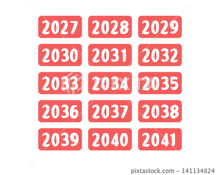 Illustration set for 2027 to 2041 Illustration set for 2027 to 2041 141134824