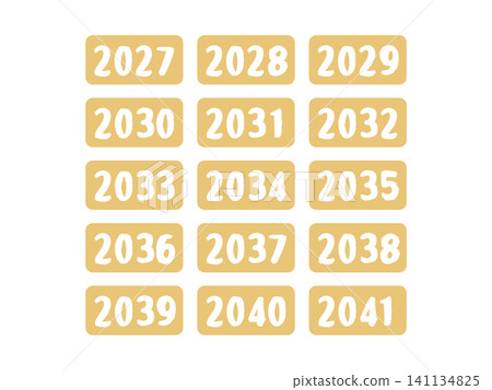 Illustration set for 2027 to 2041 Illustration set for 2027 to 2041 141134825