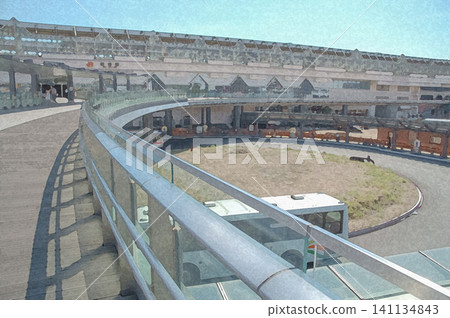 The JR Gifu Station Square is impressive with its beautiful large roof and curved pedestrian deck. The JR Gifu Station Square is impressive with its beautiful large roof and curved pedestrian deck. 141134843