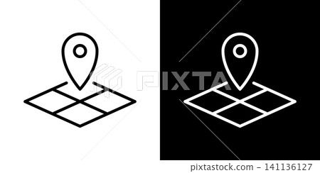 用於導航的簡單向量圖標 用於導航的簡單向量圖標 141136127