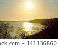 Lake Furen, bathed in the golden light of early morning, Hokkaido 141136860