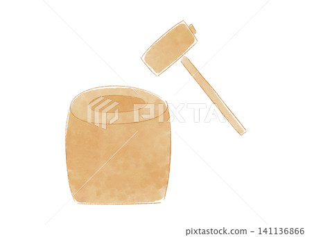 A watercolor-style illustration of a mortar and pestle. A watercolor-style illustration of a mortar and pestle. 141136866