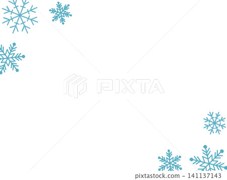 雪花邊框插圖素材 雪花邊框插圖素材 141137143