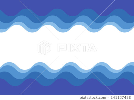 Wave frame business title blue 141137458