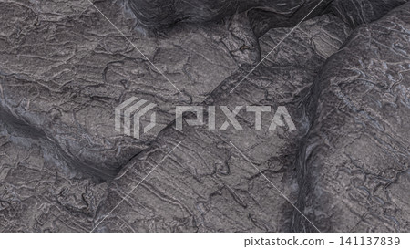 Rugged Gray Stone Surface With Natural Rock Texture 3d render. 141137839
