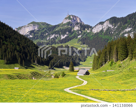 Stunning Alpine Landscape in Hoher Kasten, Appenzell Region of Switzerland Stunning Alpine Landscape in Hoher Kasten, Appenzell Region of Switzerland 141138066