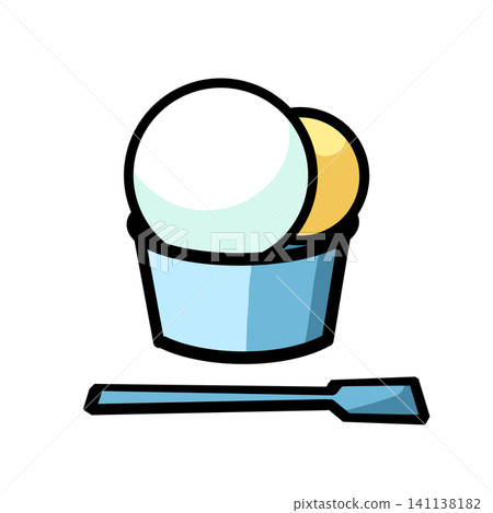 Ice cream in a cup (vanilla and lemon) Ice cream in a cup (vanilla and lemon) 141138182