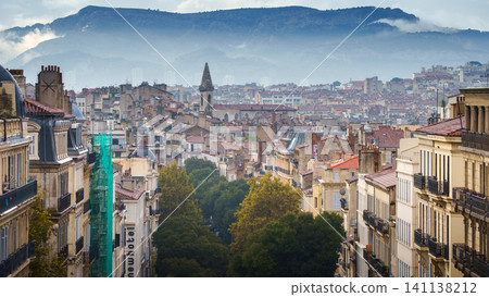 MARSEILLE, FRANCE - 03 Nov 2018 - The Old Port of the city MARSEILLE, FRANCE - 03 Nov 2018 - The Old Port of the city 141138212