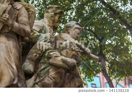 MARSEILLE, FRANCE - 03 Nov 2018 - Soldiers of Monument Des Mobiles MARSEILLE, FRANCE - 03 Nov 2018 - Soldiers of Monument Des Mobiles 141138228
