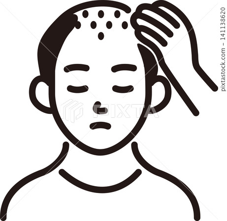 與男士頭髮問題和美容相關的圖標:除毛、頭髮稀疏和生髮治療的插圖。 與男士頭髮問題和美容相關的圖標:除毛、頭髮稀疏和生髮治療的插圖。 141138620