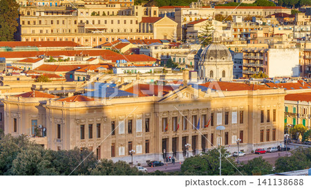 MESSINA, ITALY - NOVEMBER 06, 2018 - Palazzo Zanca, Municipio di Messina on Piazza Unione Europea. 141138688