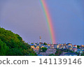 A rainbow and an airplane appeared in the city of Kawasaki, Kanagawa Prefecture. A rainbow and an airplane appeared in the city of Kawasaki, Kanagawa Prefecture. 141139146