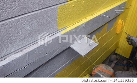 Exterior wall roof painting Exterior wall roof painting 141139336