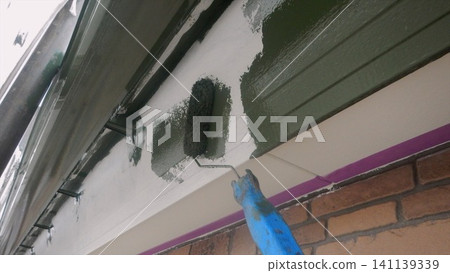 Exterior wall roof painting Exterior wall roof painting 141139339