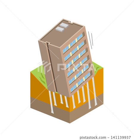 Leaning apartment building 141139937
